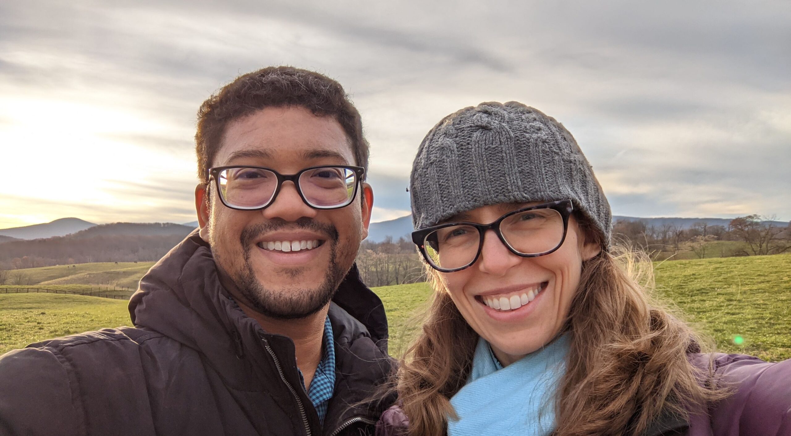 Leslie and Robert selfie at the Marriott Ranch in Hume, VA